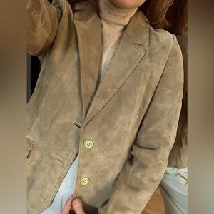 Stunning cream/tan Vintage Sears suede blazer
